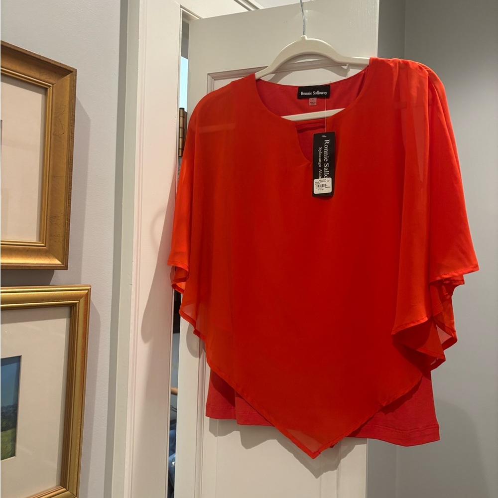 Dana Buchman Vibrant Red Blouse